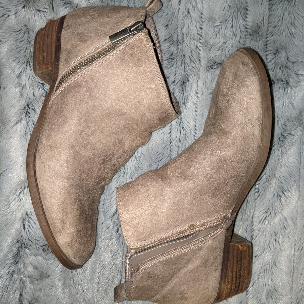 Cute tan ankle booties